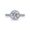 Tacori 18k White Gold Simply Tacori Round Diamond Engagement Ring Setting (0.5 CTW) -DIAMOND JEWELRY SHOP 2502rdp75 10