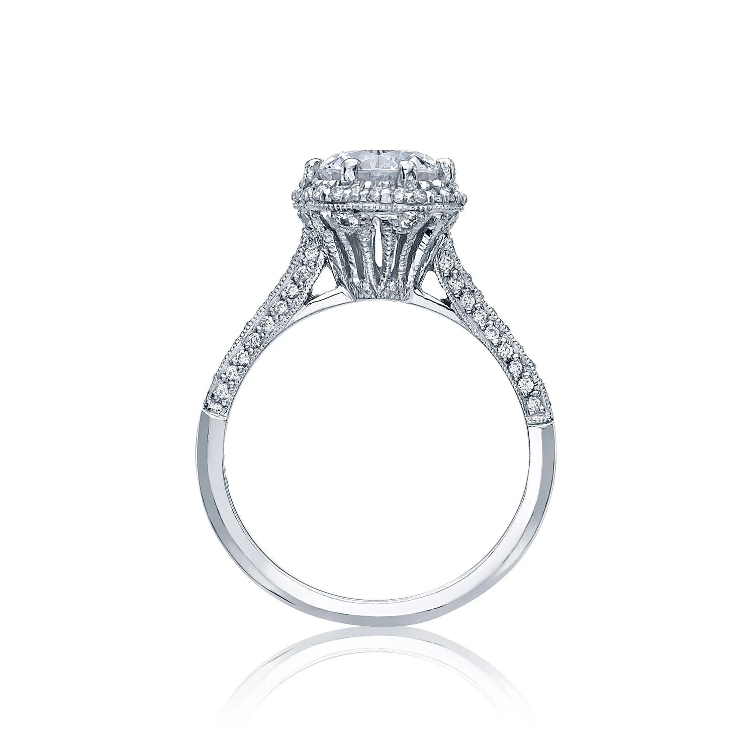 Tacori 18k White Gold Simply Tacori Round Diamond Engagement Ring Setting (0.5 CTW) 4 Tacori 18k White Gold Simply Tacori Round Diamond Engagement Ring Setting (0.5 CTW) - Image 2