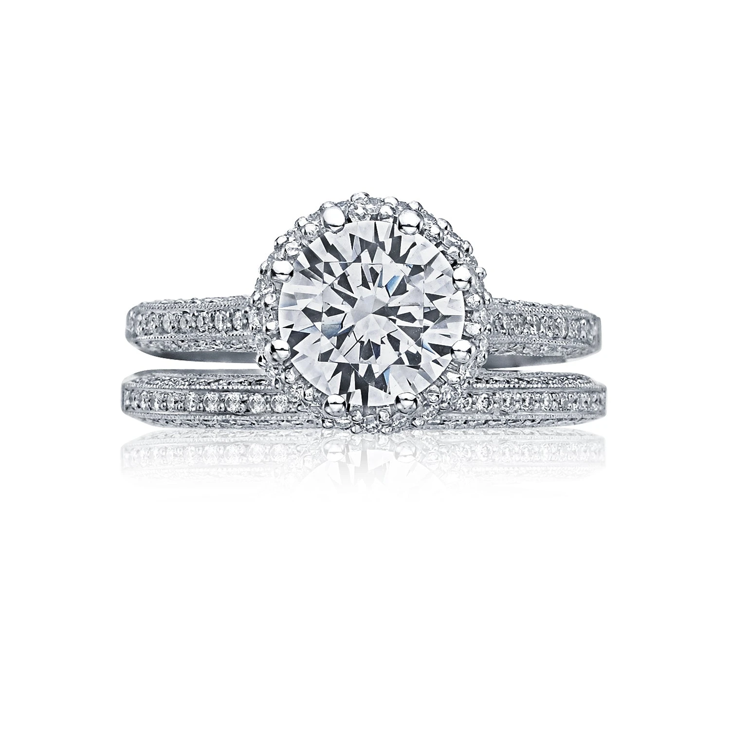 Tacori 18k White Gold Simply Tacori Round Diamond Engagement Ring Setting (0.5 CTW) 5 Tacori 18k White Gold Simply Tacori Round Diamond Engagement Ring Setting (0.5 CTW) - Image 3