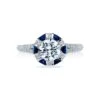 Tacori 18 White Gold Simply Tacori Round Diamond Engagement Ring Setting (0.28 Diamond & .41 Sapphire CTW) 2 Tacori 18 White Gold Simply Tacori Round Diamond Engagement Ring Setting (0.28 Diamond & .41 Sapphire CTW) -DIAMOND JEWELRY SHOP 2518rd65 10
