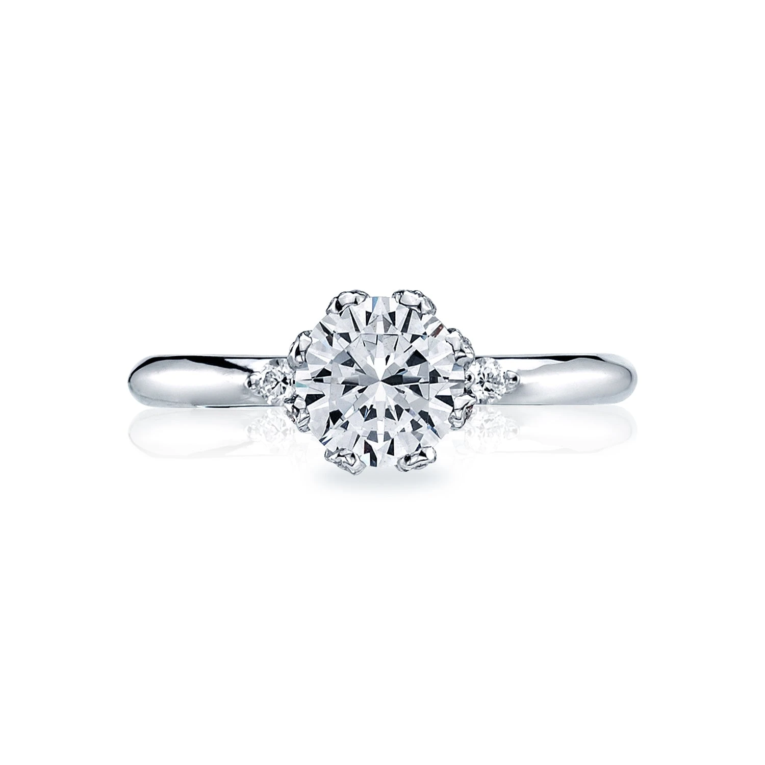 Tacori 18k White Gold Simply Tacori Round Diamond Engagement Ring Setting (0.16 CTW) 3 Tacori 18k White Gold Simply Tacori Round Diamond Engagement Ring Setting (0.16 CTW)