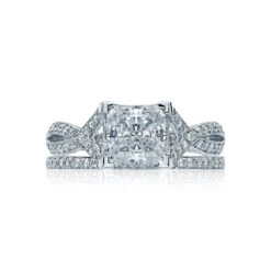 Tacori Platinum Ribbon Princess Diamond Engagement Ring Setting (0.28CTW) 7 Tacori Platinum Ribbon Princess Diamond Engagement Ring Setting (0.28CTW) -DIAMOND JEWELRY SHOP 2565pr65 30