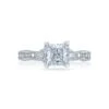 Tacori 18k White Gold Simply Tacori Princess Diamond Engagement Ring Setting (0.56 CTW)