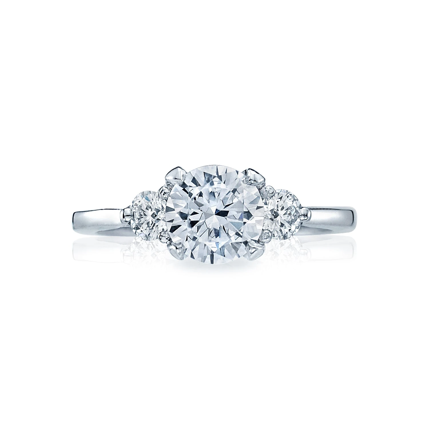 Tacori 18k White Gold Simply Tacori Round Diamond Engagement Ring Setting (0.4 CTW) 3 Tacori 18k White Gold Simply Tacori Round Diamond Engagement Ring Setting (0.4 CTW)