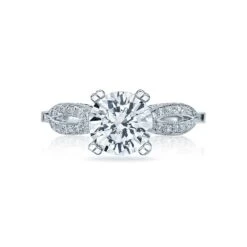 Tacori Ribbon Round Diamond Engagement Ring Setting (0.12 CTW)