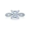 Tacori 18k White Gold Ribbon Princess Diamond Engagement Ring Setting (0.27 CTW) -DIAMOND JEWELRY SHOP 2573pr7 10