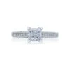 Tacori 18k White Gold Simply Tacori Princess Diamond Engagement Ring Setting (0.32 CTW) -DIAMOND JEWELRY SHOP 2576smpr55 10