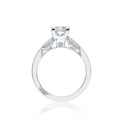 Tacori 18k White Gold Simply Tacori Princess Diamond Engagement Ring Setting (0.32 CTW) -DIAMOND JEWELRY SHOP 2576smpr55 20
