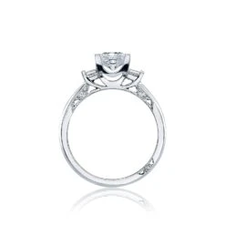 Tacori 18k White Gold Simply Tacori Princess Diamond Engagement Ring Setting (0.21CTW) -DIAMOND JEWELRY SHOP 2605pr55 20