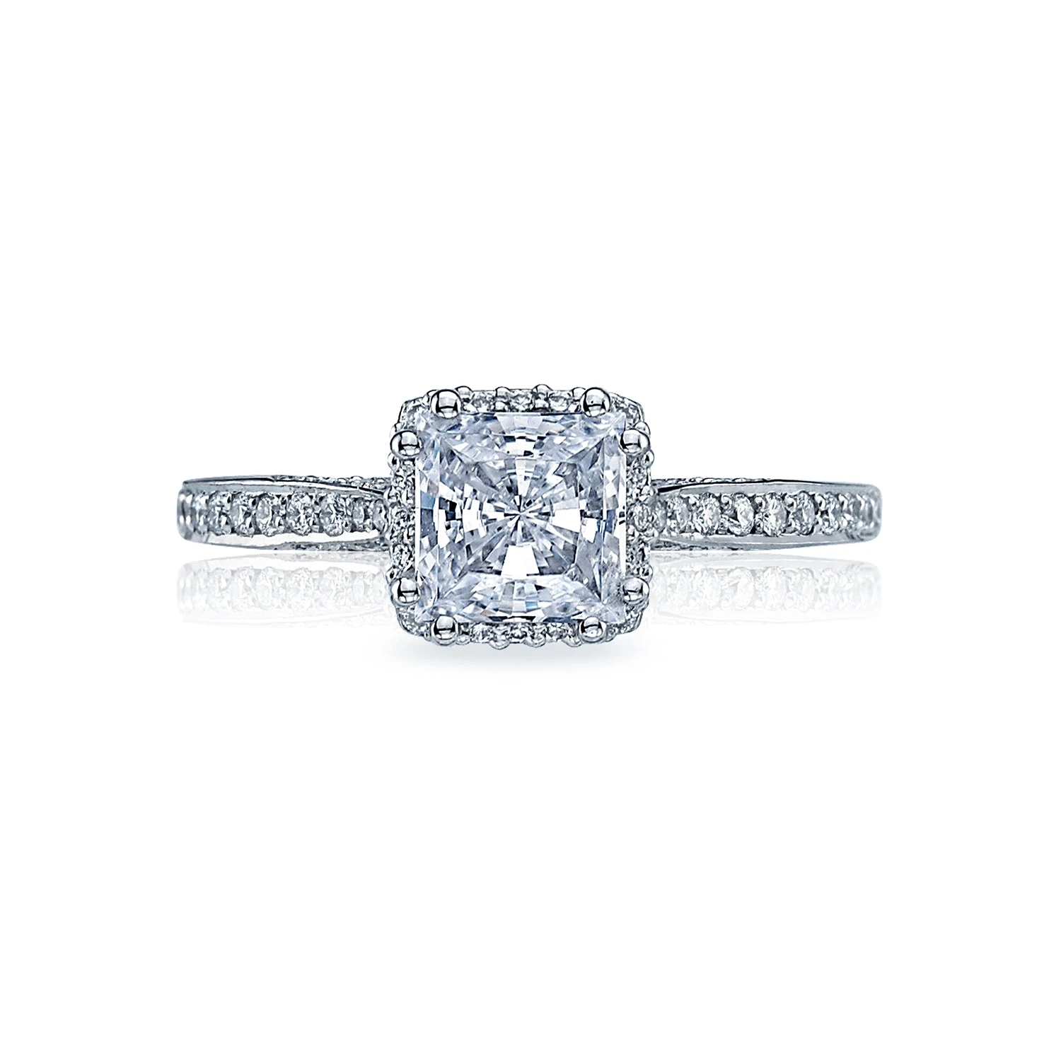 Tacori Platinum Dantela Princess Diamond Engagement Ring Setting (0.3 CTW) 3 Tacori Platinum Dantela Princess Diamond Engagement Ring Setting (0.3 CTW)