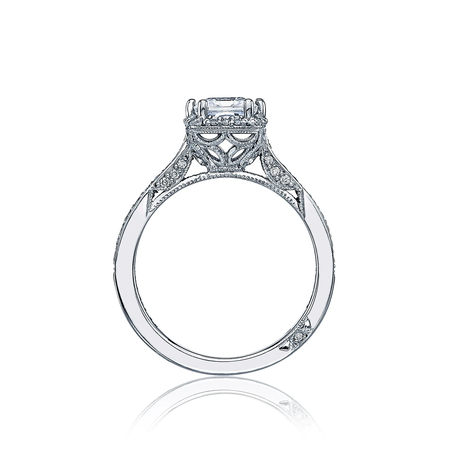 Tacori Platinum Dantela Princess Diamond Engagement Ring Setting (0.3 CTW) 4 Tacori Platinum Dantela Princess Diamond Engagement Ring Setting (0.3 CTW) - Image 2