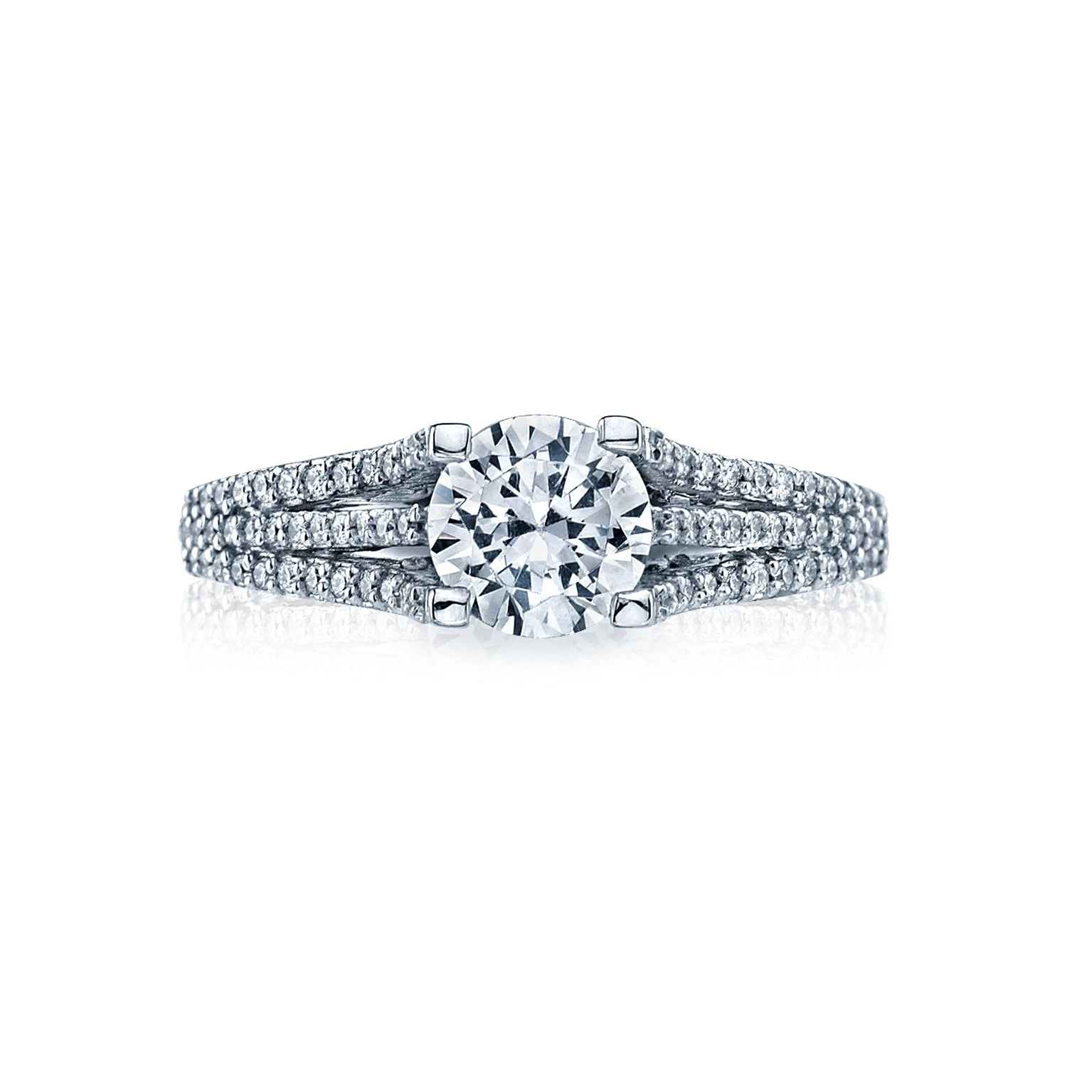 Tacori 18k White Gold Simply Tacori Round Diamond Engagement Ring Setting (0.38 CTW) 3 Tacori 18k White Gold Simply Tacori Round Diamond Engagement Ring Setting (0.38 CTW)