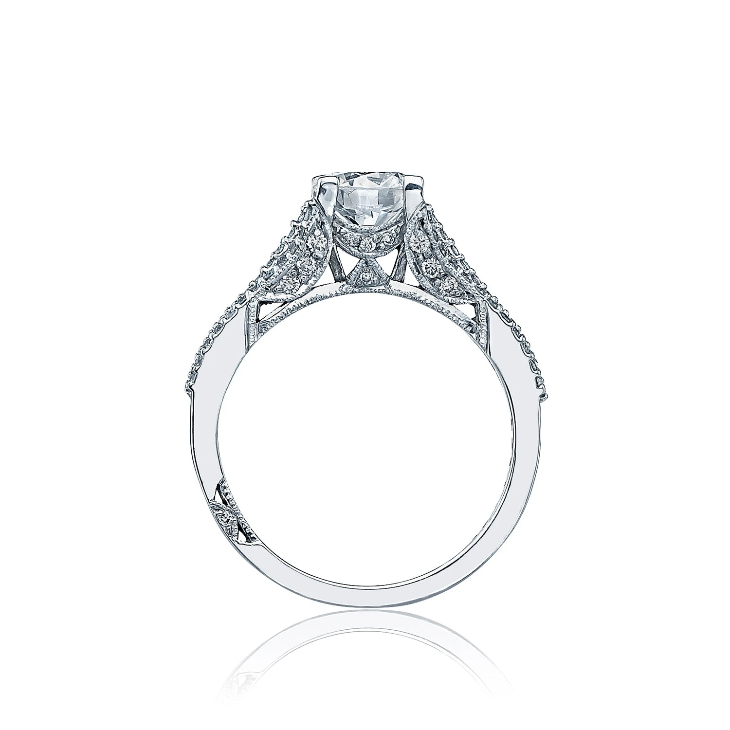 Tacori 18k White Gold Simply Tacori Round Diamond Engagement Ring Setting (0.38 CTW) 4 Tacori 18k White Gold Simply Tacori Round Diamond Engagement Ring Setting (0.38 CTW) - Image 2