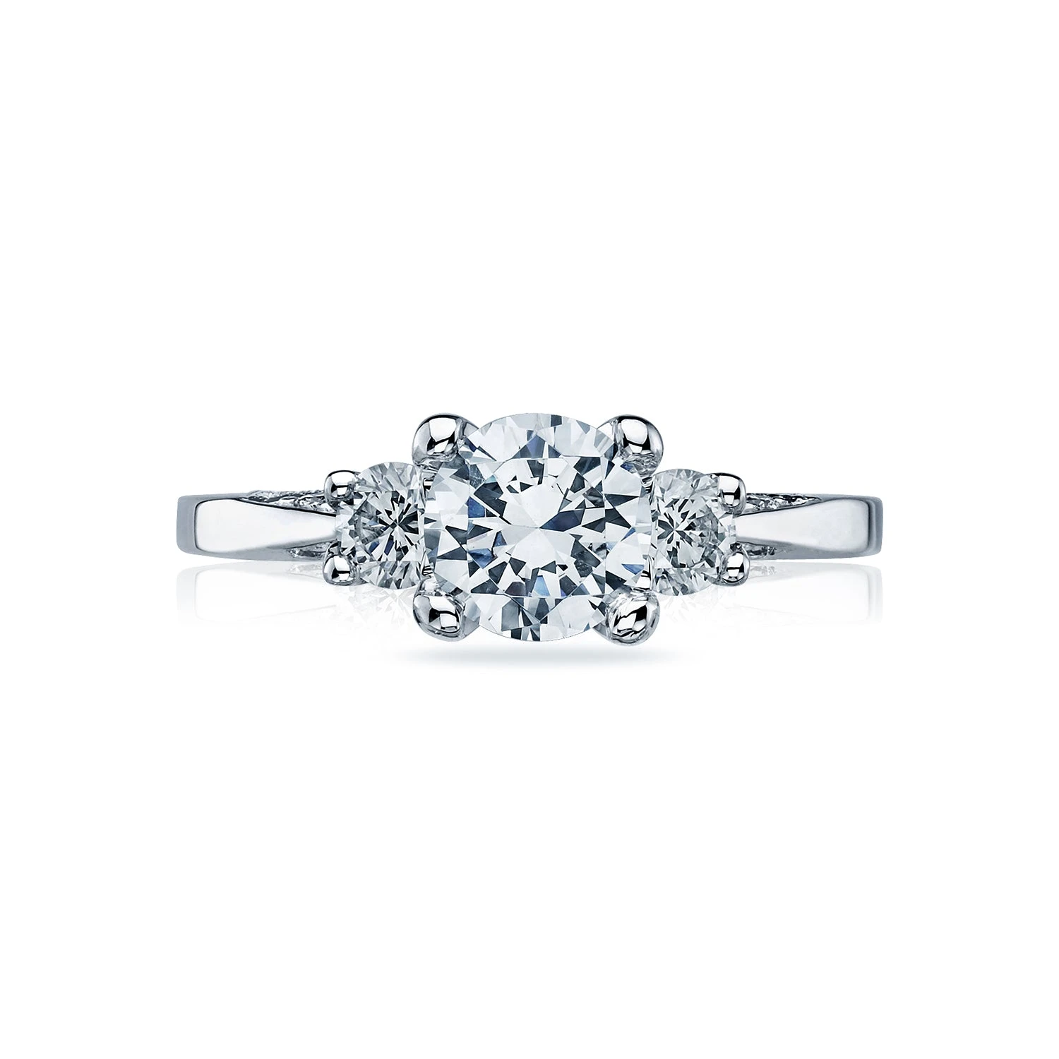 Tacori 18k White Gold Simply Tacori Round Diamond Engagement Ring Setting (0.45 CTW) 3 Tacori 18k White Gold Simply Tacori Round Diamond Engagement Ring Setting (0.45 CTW)