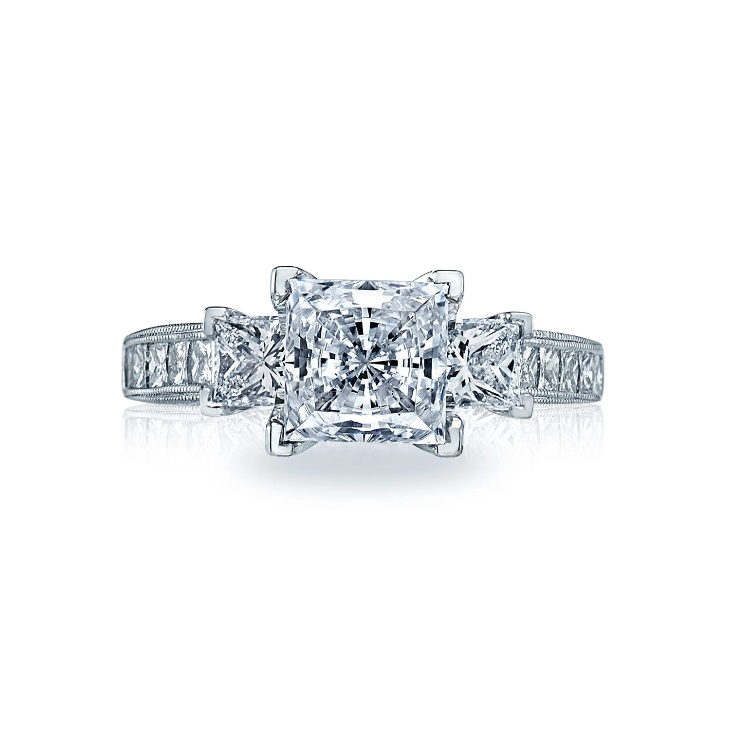 Tacori 18k White Gold Simply Tacori Princess Diamond Engagement Ring Setting (1.48 CTW) 3 Tacori 18k White Gold Simply Tacori Princess Diamond Engagement Ring Setting (1.48 CTW)
