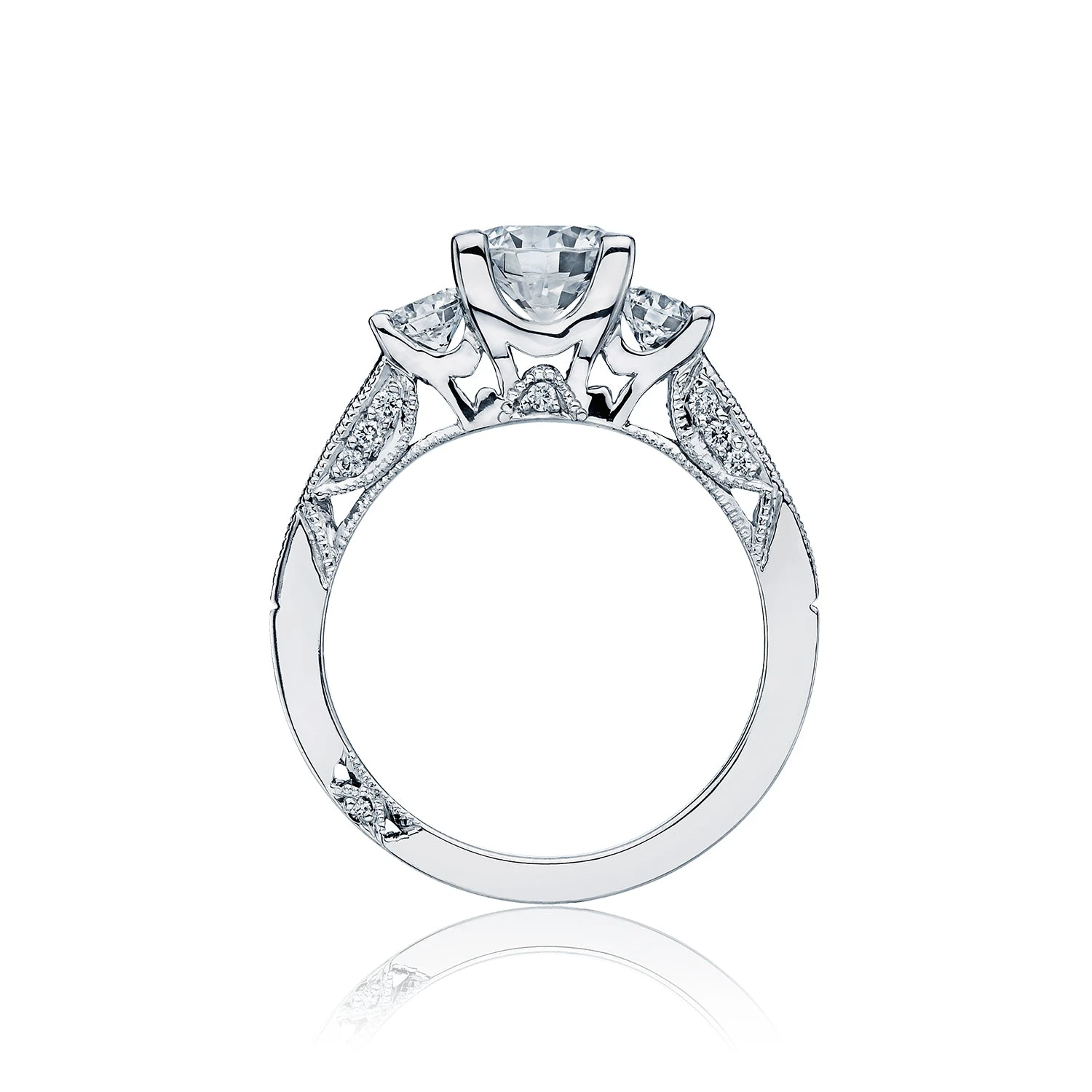 Tacori Platinum Simply Tacori Round Diamond Engagement Ring Setting (0.73 CTW) 4 Tacori Platinum Simply Tacori Round Diamond Engagement Ring Setting (0.73 CTW) - Image 2