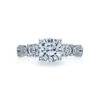 Tacori 18k White Gold Ribbon Round Diamond Engagement Ring Setting (0.65 CTW) -DIAMOND JEWELRY SHOP 2637rd75 10