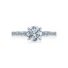 Tacori 18k White Gold Dantela Round Diamond Engagement Ring Setting (0.2 CTW) -DIAMOND JEWELRY SHOP 2638rdp65 10