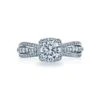 Tacori 18k White Gold Dantela Round Diamond Engagement Ring Setting (0.54 CTW) 1 Tacori 18k White Gold Dantela Round Diamond Engagement Ring Setting (0.54 CTW) -DIAMOND JEWELRY SHOP 2641cup65 10