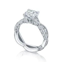 Tacori 18k White Gold Classic Crescent Round Diamond Engagement Ring Setting (0.77 CTW) 17 Tacori 18k White Gold Classic Crescent Round Diamond Engagement Ring Setting (0.77 CTW) -DIAMOND JEWELRY SHOP 2644rd7512 50