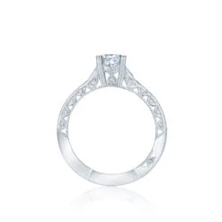 Tacori Platinum Classic Crescent Round Diamond Engagement Ring Setting (0.28 CTW) 11 Tacori Platinum Classic Crescent Round Diamond Engagement Ring Setting (0.28 CTW) -DIAMOND JEWELRY SHOP 2645rd612 20