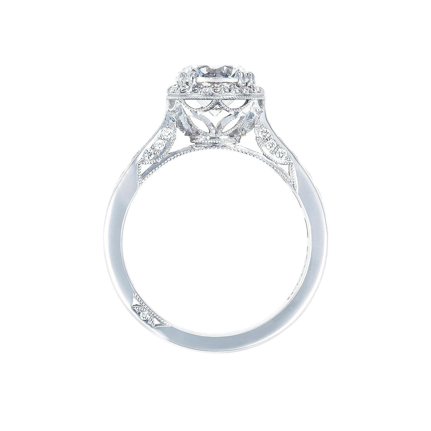 Tacori 1k White Gold Dantela Round Diamond Engagement Ring Setting (0.53 CTW) 4 Tacori 1k White Gold Dantela Round Diamond Engagement Ring Setting (0.53 CTW) - Image 2