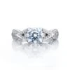Tacori 18k White Gold Ribbon Princess Diamond Engagement Ring Setting (0.46 CTW) -DIAMOND JEWELRY SHOP 2647rd65 10