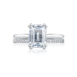 Tacori 18k White Gold Simply Tacori Engagement Ring Setting (0.07 CTW) -DIAMOND JEWELRY SHOP 2650ec85x65 30