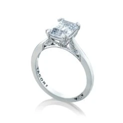 Tacori 18k White Gold Simply Tacori Engagement Ring Setting (0.07 CTW) -DIAMOND JEWELRY SHOP 2650ec85x65 50