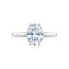 Tacori 18k White Gold Simply Tacori Oval Diamond Engagement Ring Setting (0.07 CTW) -DIAMOND JEWELRY SHOP 2650ov9x7 10