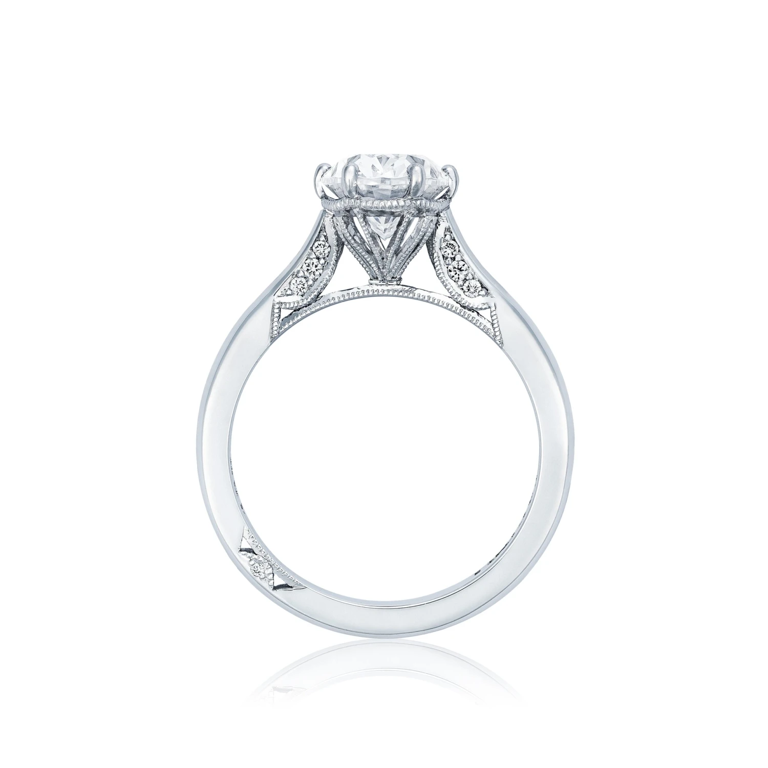 Tacori 18k White Gold Simply Tacori Oval Diamond Engagement Ring Setting (0.07 CTW) 4 Tacori 18k White Gold Simply Tacori Oval Diamond Engagement Ring Setting (0.07 CTW) - Image 2
