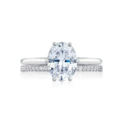 Tacori 18k White Gold Simply Tacori Oval Diamond Engagement Ring Setting (0.07 CTW) 8 Tacori 18k White Gold Simply Tacori Oval Diamond Engagement Ring Setting (0.07 CTW) -DIAMOND JEWELRY SHOP 2650ov9x7 30