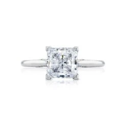 Tacori 18k White Gold Simply Tacori Princess Diamond Engagement Ring Setting (0.07 CTW)