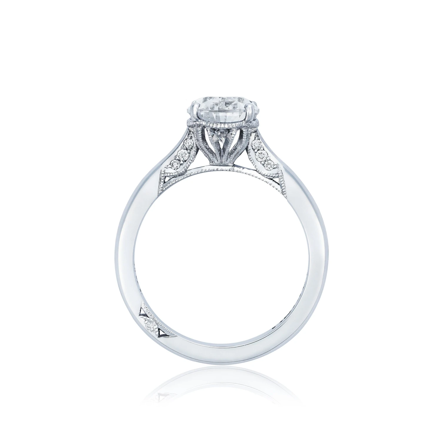 Tacori 18k White Gold Simply Tacori Pear Diamond Engagement Ring Setting (0.07 CTW) 4 Tacori 18k White Gold Simply Tacori Pear Diamond Engagement Ring Setting (0.07 CTW) - Image 2