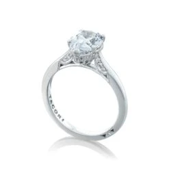 Tacori 18k White Gold Simply Tacori Pear Diamond Engagement Ring Setting (0.07 CTW) 9 Tacori 18k White Gold Simply Tacori Pear Diamond Engagement Ring Setting (0.07 CTW) -DIAMOND JEWELRY SHOP 2650ps10x7 50