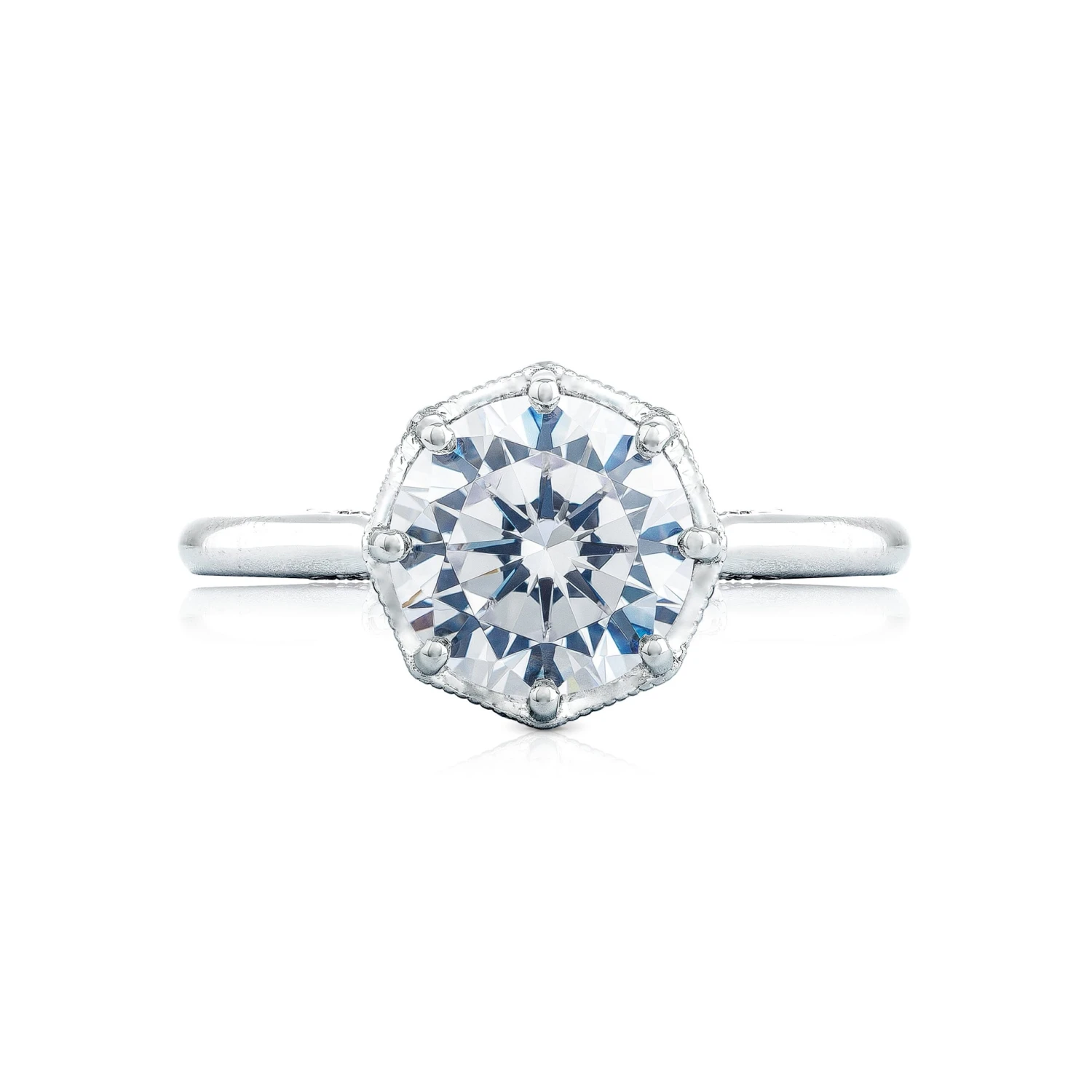 Tacori 18k White Gold Simply Tacori Round Diamond Engagement Ring Setting (0.07 CTW) 3 Tacori 18k White Gold Simply Tacori Round Diamond Engagement Ring Setting (0.07 CTW)
