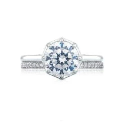 Tacori 18k White Gold Simply Tacori Round Diamond Engagement Ring Setting (0.07 CTW) 8 Tacori 18k White Gold Simply Tacori Round Diamond Engagement Ring Setting (0.07 CTW) -DIAMOND JEWELRY SHOP 2652rd8 30