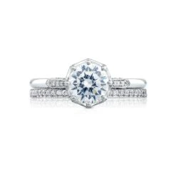 Tacori 18k White Gold Simply Tacori Round Diamond Engagement Ring Setting (0.11 CTW) 8 Tacori 18k White Gold Simply Tacori Round Diamond Engagement Ring Setting (0.11 CTW) -DIAMOND JEWELRY SHOP 2653rd65 30