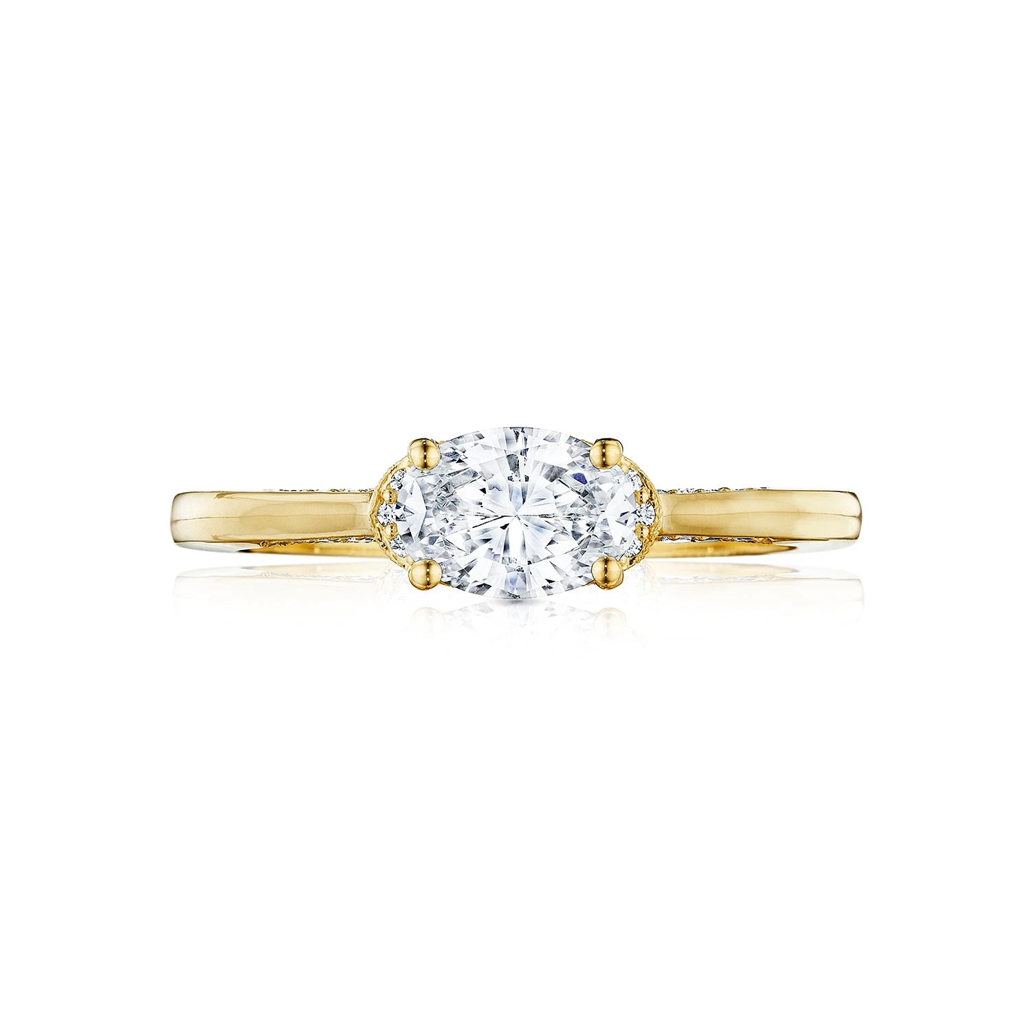 Tacori 18k Yellow Gold Simply Tacori Oval Diamond Engagement Ring Setting (0.1 CTW) 3 Tacori 18k Yellow Gold Simply Tacori Oval Diamond Engagement Ring Setting (0.1 CTW)