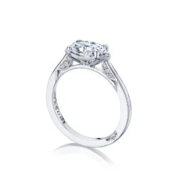 Tacori 18k White Gold Simply Tacori Oval Diamond Engagement Ring Setting (0.13 CTW) 7 Tacori 18k White Gold Simply Tacori Oval Diamond Engagement Ring Setting (0.13 CTW) -DIAMOND JEWELRY SHOP 2654ov85x65 50
