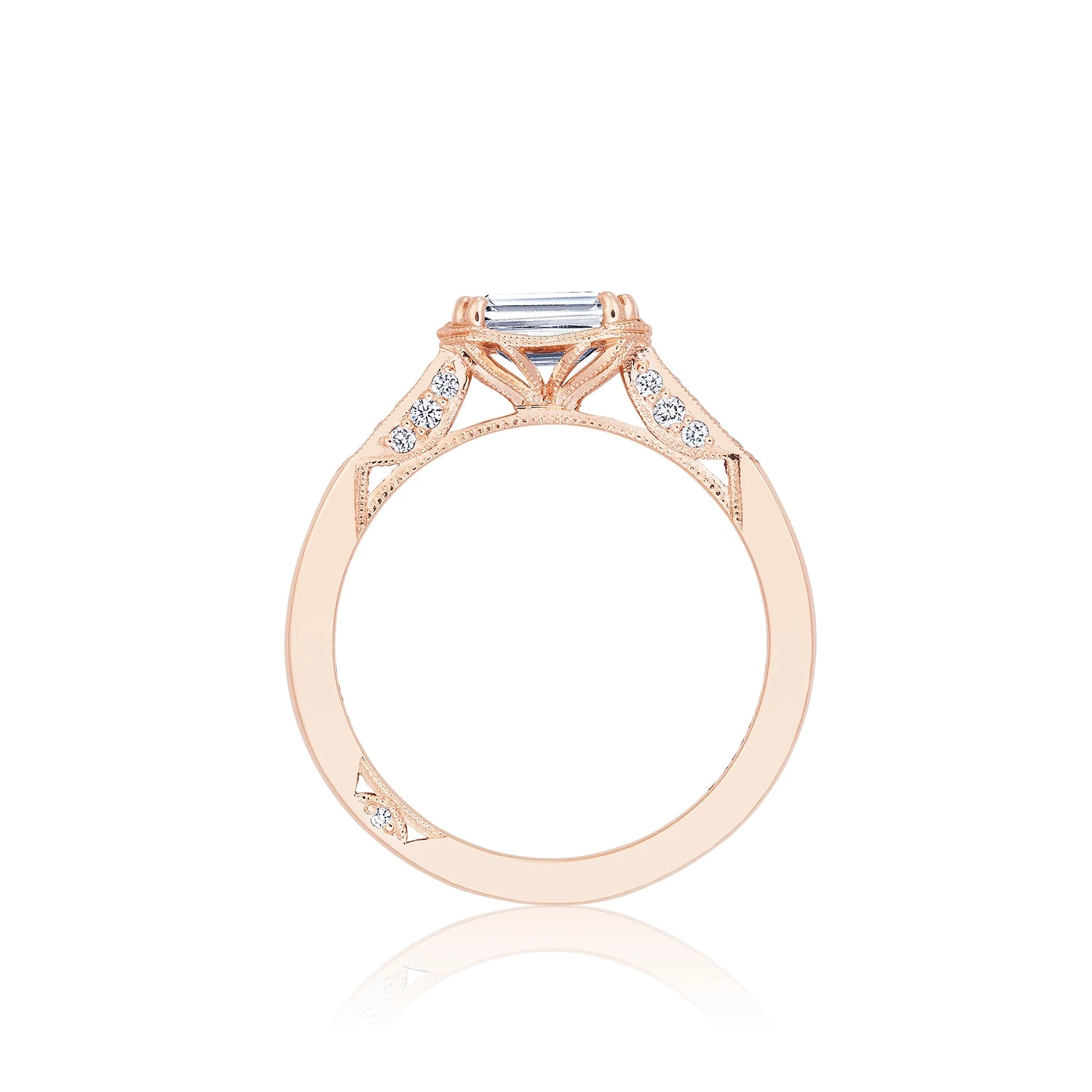 Tacori 18k Rose Gold Simply Tacori Engagement Ring Setting (0.14 CTW) 4 Tacori 18k Rose Gold Simply Tacori Engagement Ring Setting (0.14 CTW) - Image 2