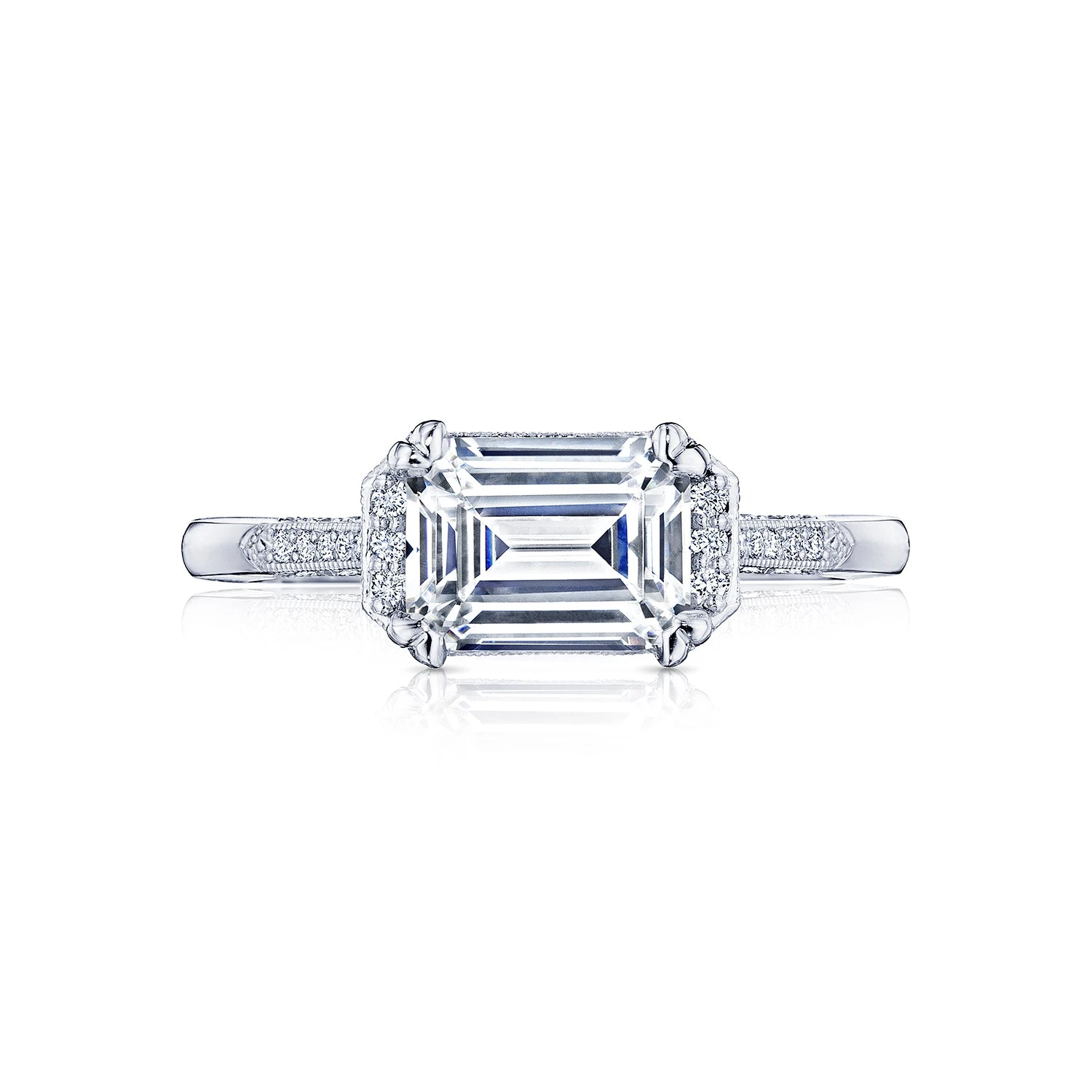 Tacori 18k White Gold Simply Tacori Engagement Ring Setting (0.15 CTW) 3 Tacori 18k White Gold Simply Tacori Engagement Ring Setting (0.15 CTW)