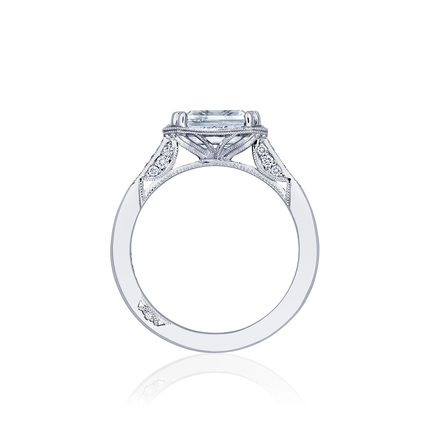 Tacori 18k White Gold Simply Tacori Engagement Ring Setting (0.15 CTW) 4 Tacori 18k White Gold Simply Tacori Engagement Ring Setting (0.15 CTW) - Image 2