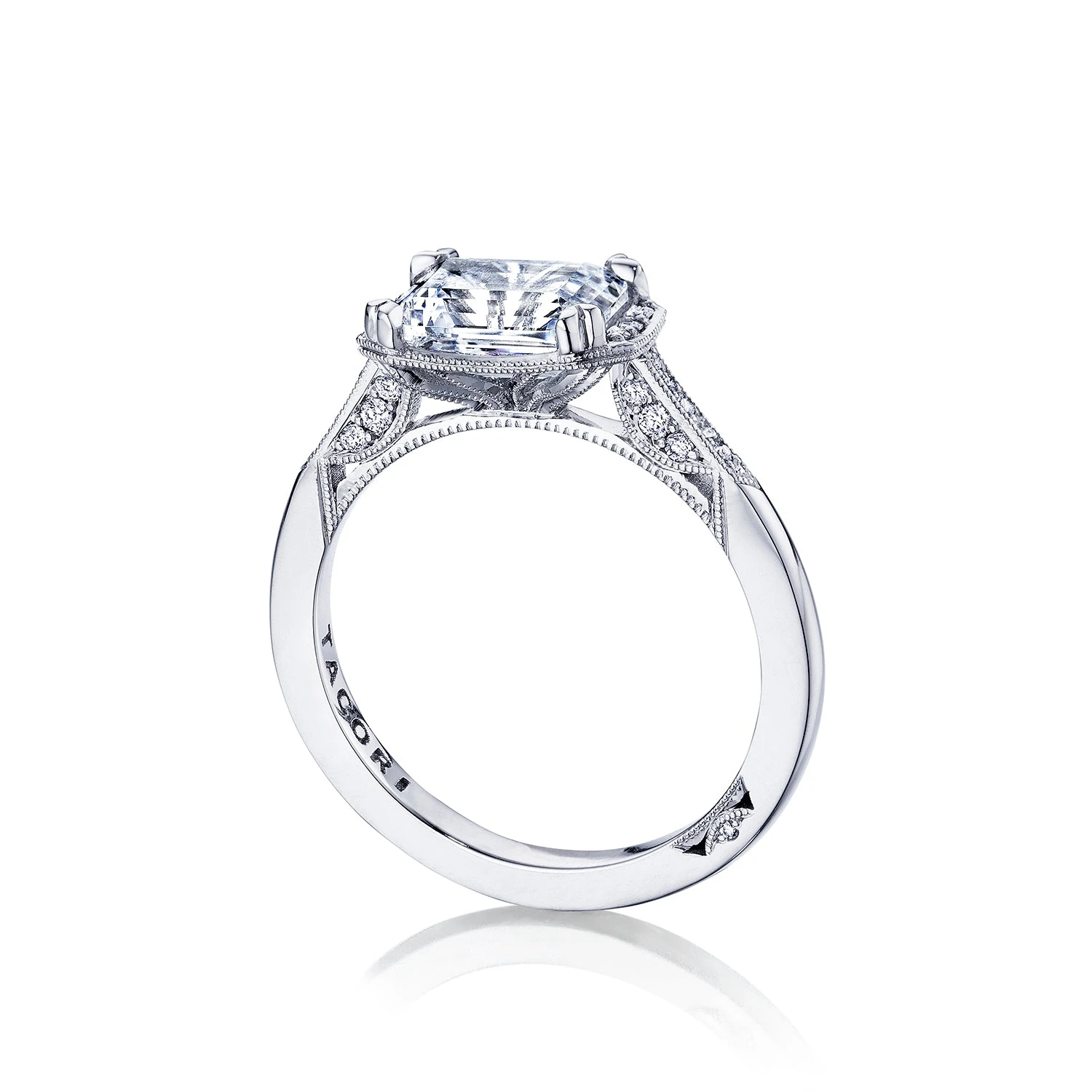 Tacori 18k White Gold Simply Tacori Engagement Ring Setting (0.15 CTW) 5 Tacori 18k White Gold Simply Tacori Engagement Ring Setting (0.15 CTW) - Image 3