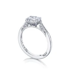 Tacori 18k White Gold Simply Tacori Oval Diamond Engagement Ring Setting (0.15 CTW) 7 Tacori 18k White Gold Simply Tacori Oval Diamond Engagement Ring Setting (0.15 CTW) -DIAMOND JEWELRY SHOP 2655ov8x6 50