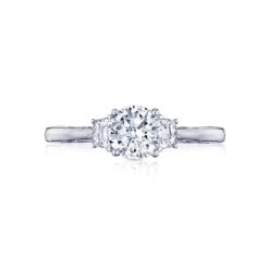 Tacori 18k White Gold Imply Tacori Round Diamond Engagement Ring Setting (0.28 CTW)