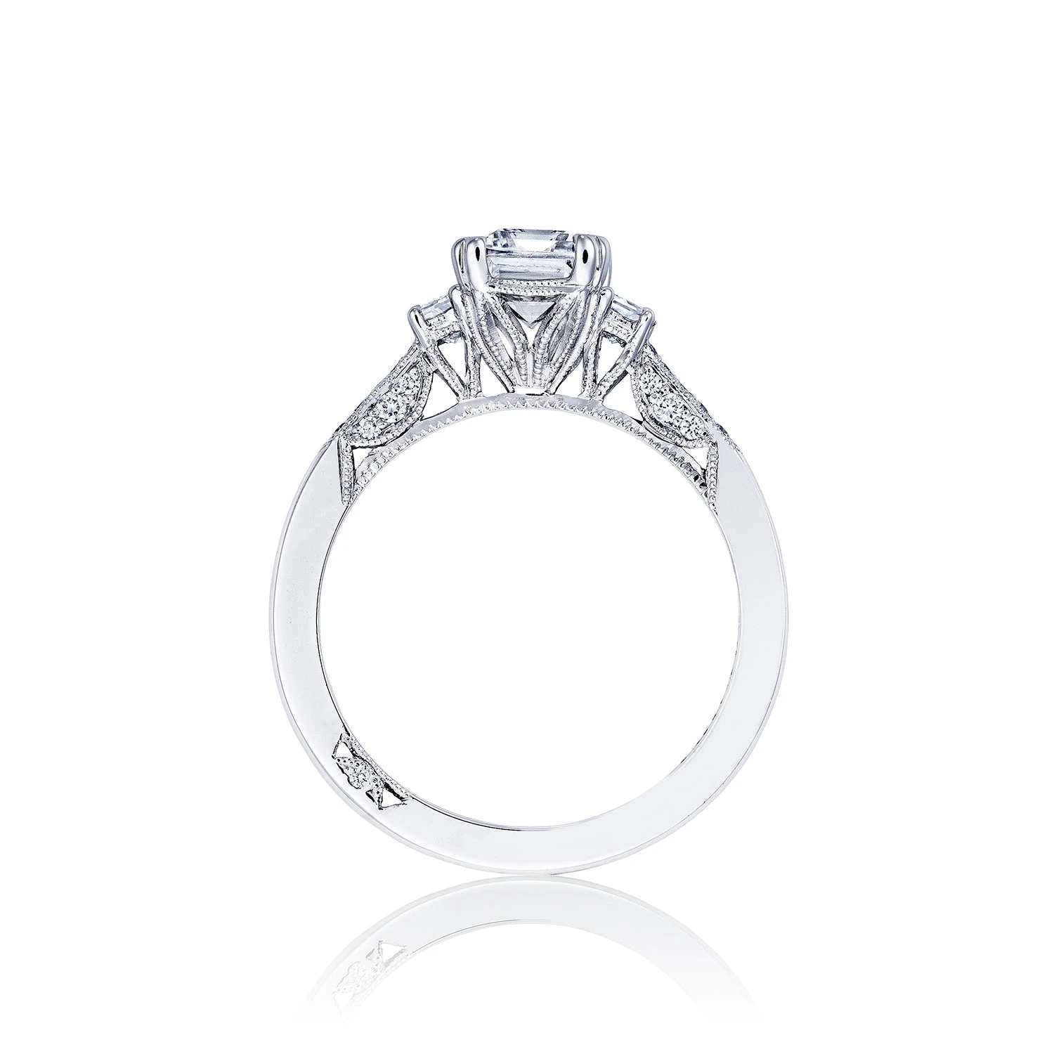Tacori 18k White Gold White Gold Simply Tacori Engagement Ring Setting (0.34 CTW) 4 Tacori 18k White Gold White Gold Simply Tacori Engagement Ring Setting (0.34 CTW) - Image 2