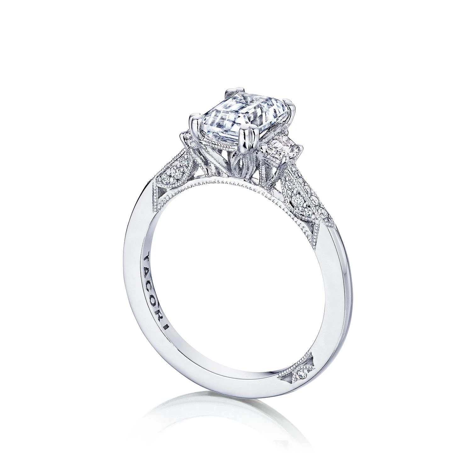Tacori 18k White Gold White Gold Simply Tacori Engagement Ring Setting (0.34 CTW) 5 Tacori 18k White Gold White Gold Simply Tacori Engagement Ring Setting (0.34 CTW) - Image 3