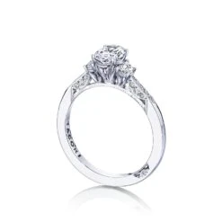 Tacori 18k White Gold Simply Tacori Oval Diamond Engagement Ring Setting (0.34 CTW) -DIAMOND JEWELRY SHOP 2659ov7x5 50