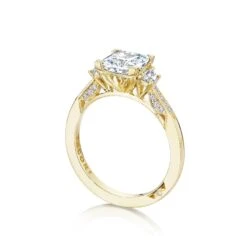 Tacori 18k Yellow Gold Simply Tacori Princess Diamond Engagement Ring Setting (0.34 CTW) -DIAMOND JEWELRY SHOP 2659pr65y 50